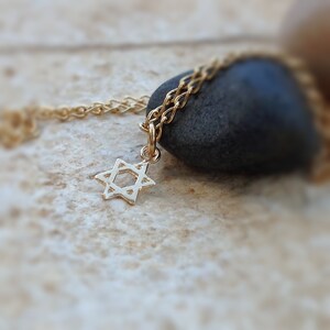 Naszyjnik Gwiazda Dawida - Zawieszka Gwiazda Dawida - Minimalistyczny naszyjnik - Mały naszyjnik - magen david