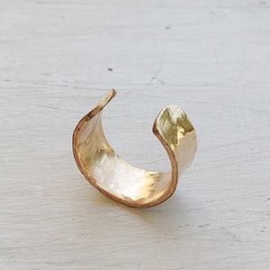 Ear cuff, gold ear cuff, adjustable ear cuff, gold filled ear cuff,non pierced,hammered ear cuff,ear cuff earring 212337 image 3