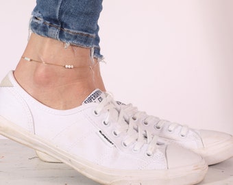 Dainty Opal Anklet,Opal Jewelry,Gold Opal Anklet,Beach Anklet