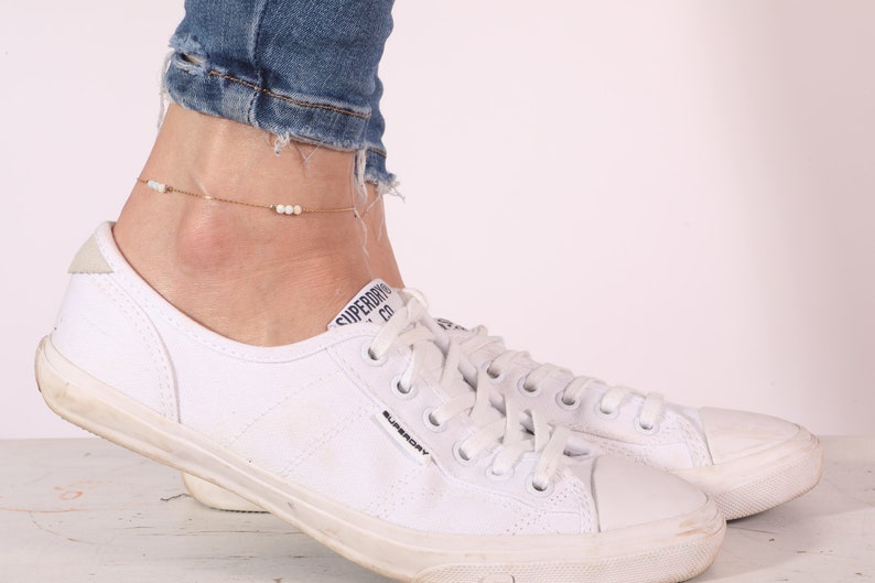 Dainty Opal Anklet,Opal Jewelry,Gold Opal Anklet,Beach Anklet