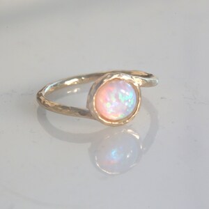 Opal Ringgemstone Ring Stacking Ring White Opal Ring Gold - Etsy