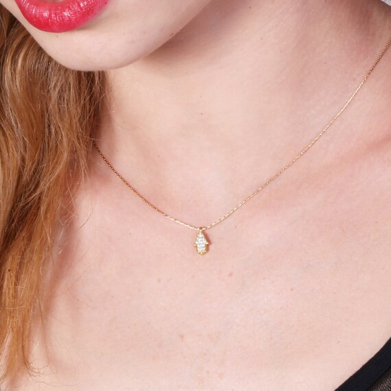 Hamsa Necklace Hamsa Necklace Gold Hamsa Hand Choker Lucky Charm