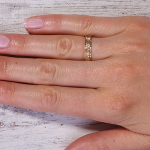Set of 10 Gold rings, Stacking ring, stacking gold rings, thin ring, hammered ring, tiny ring, thin rings R2210 image 3