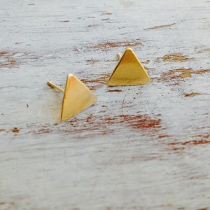 Dainty Triangle earrings,geometric earrings,gold studs,simple earrings,triangle earrings,minimalist, silver studs,gold earrings-20078