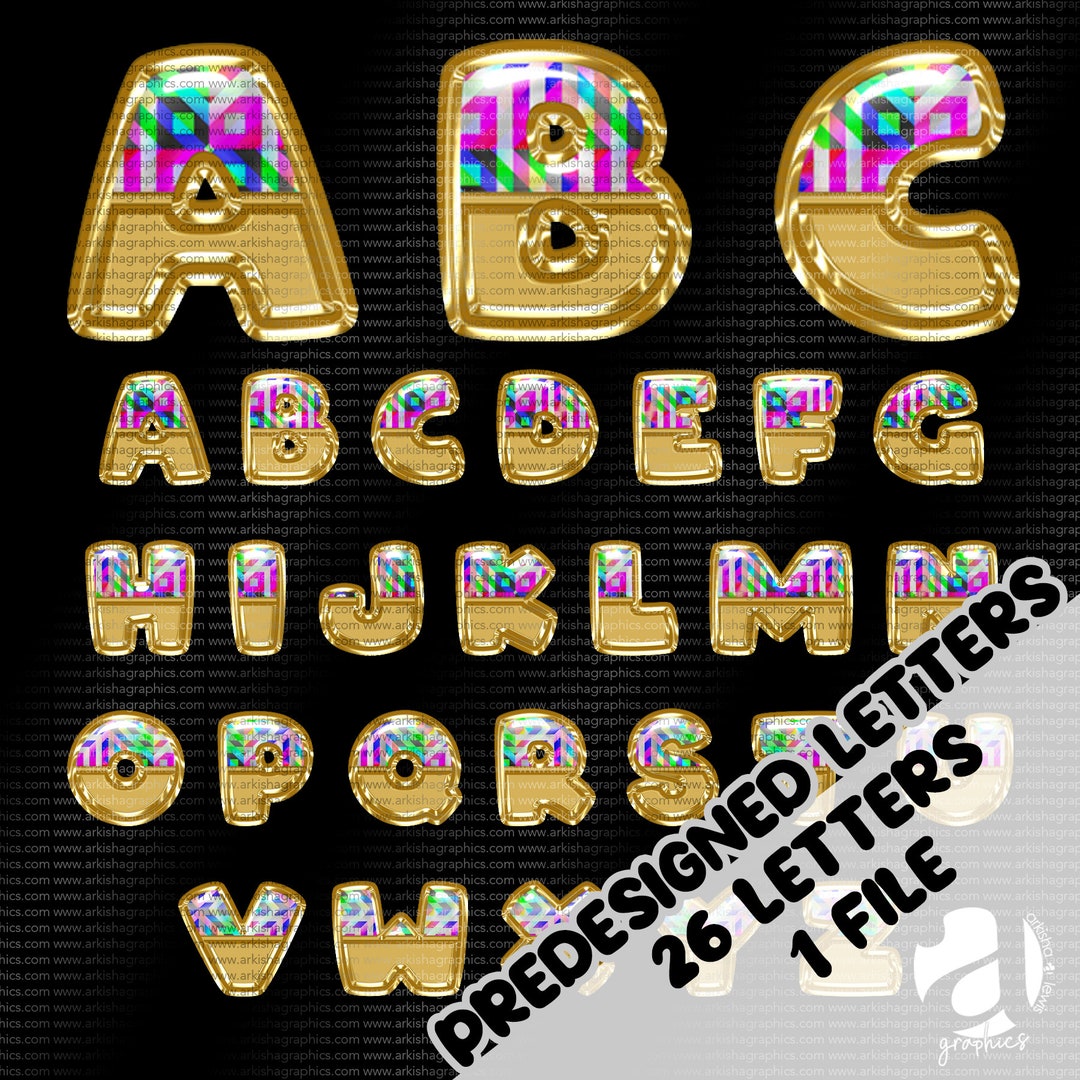Arc Neons Abc / Letras prediseñadas A-Z / PNG Imagen digital - Etsy España
