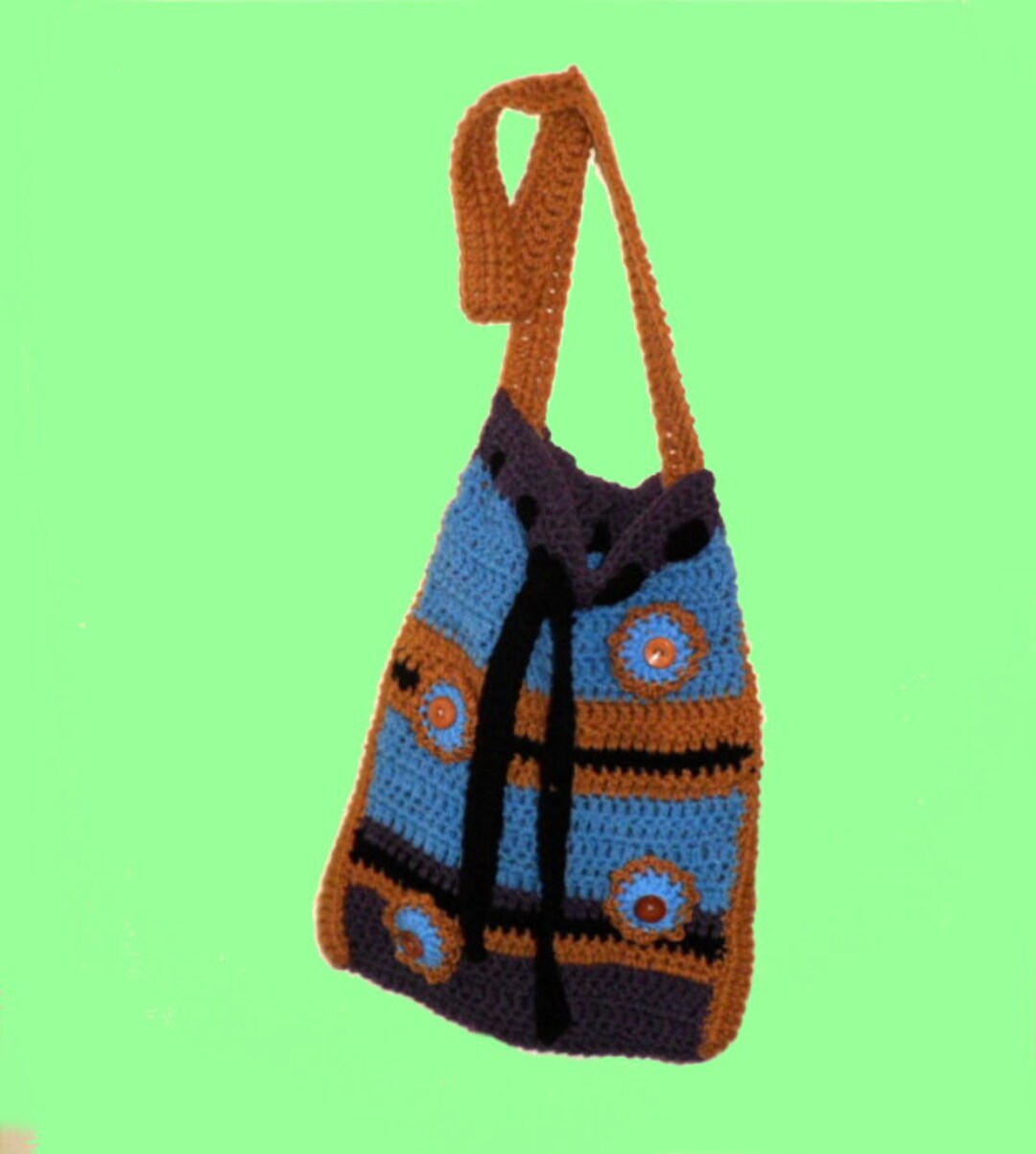 HIPPIE SHOULDER BAG. Crochet Pattern. Etsy