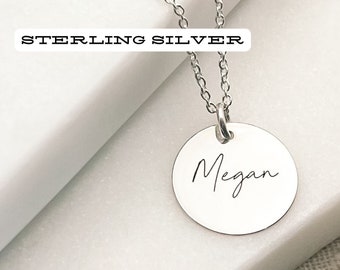 Custom Name Necklace - Sterling Silver Name Necklace - Personalized Birthstone Necklace - Birthday Gift for Her - Mother's Day Gift