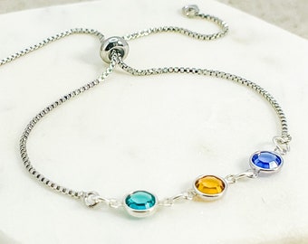 Custom Family Birthstone Bracelet - Personalised Gift - Birthstone Jewelry - Mothers Birthstone Bracelet - Birthstone Bracelets for Women