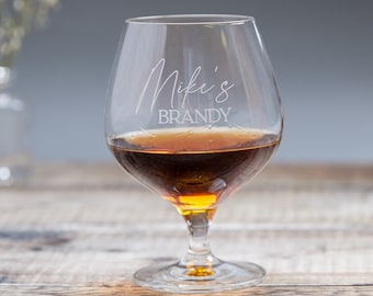 Personalised Brandy Glass, Engraved Brandy Glass, Crystal Brandy Glass, Personalised Glass, Custom Glassware, Custom Brandy Glass