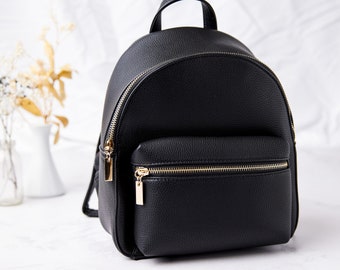 small black backpack purses