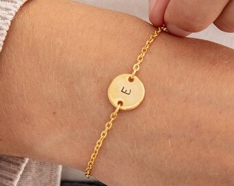 Minimalist Initial Bracelet | Gift for Bridesmaid | Personalised Jewellery