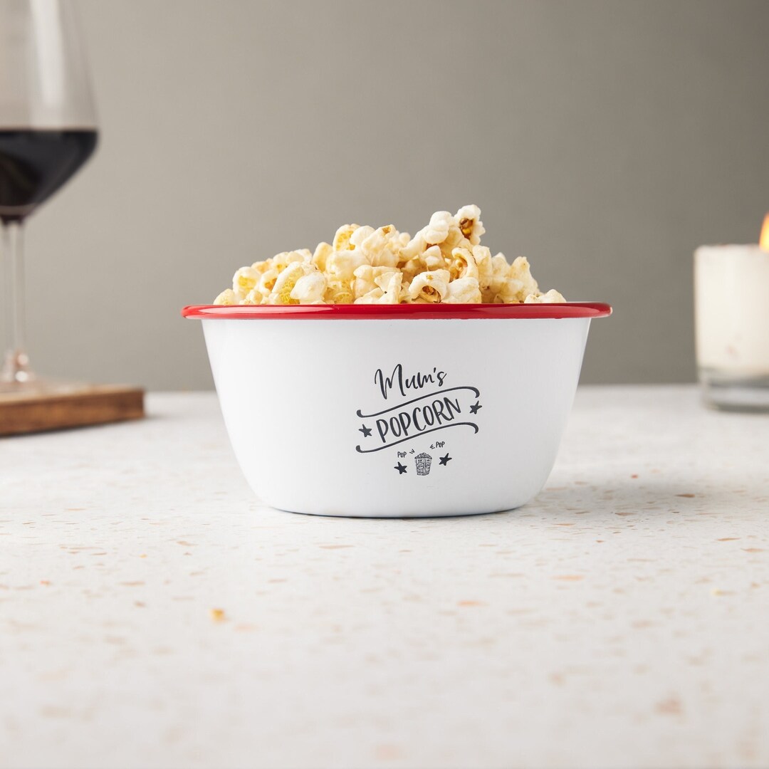 Personalised Popcorn Bowl, Custom Popcorn Bowl, Personalized Gifts
