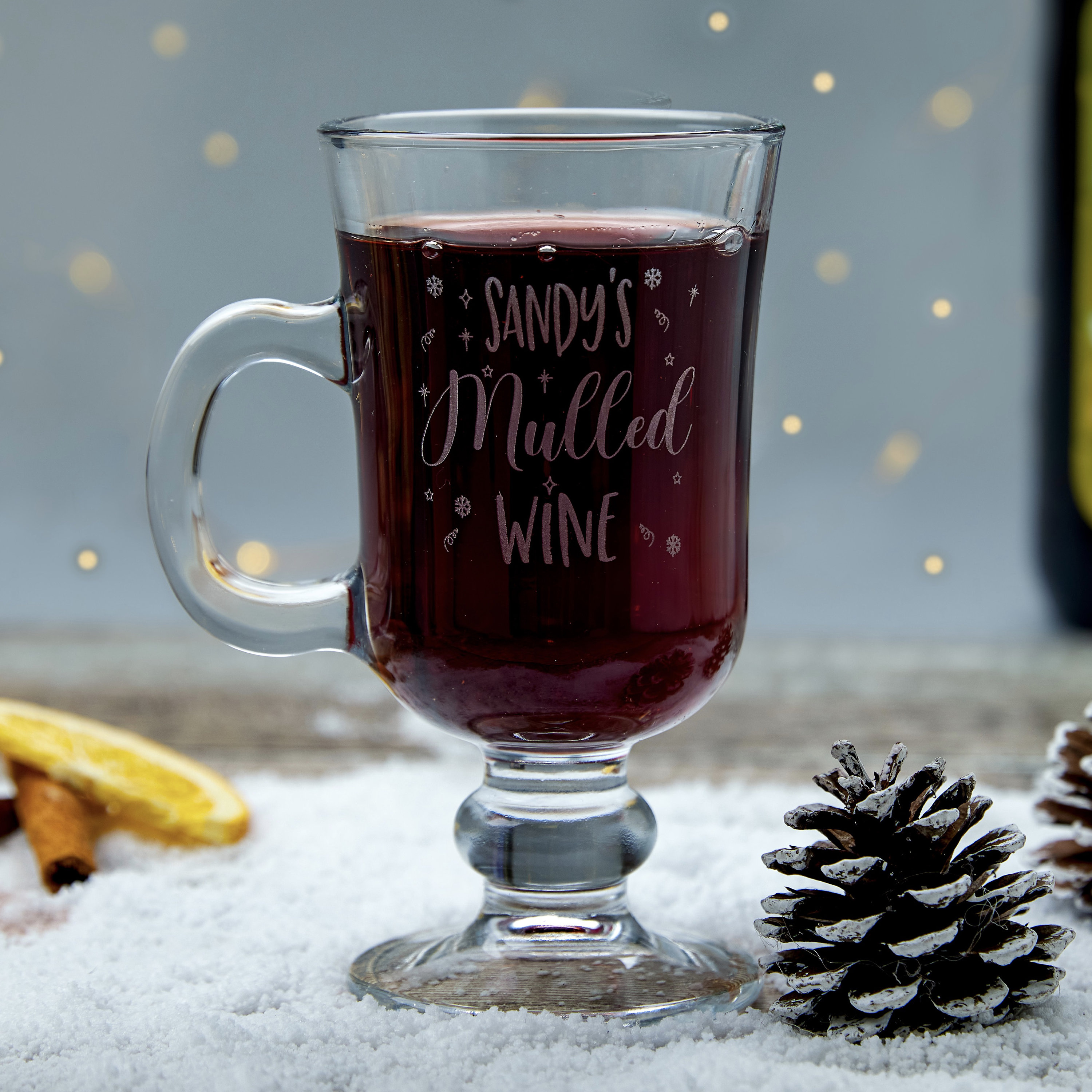 Personalised Mulled Wine Glass Christmas Mug for Mulled Wine