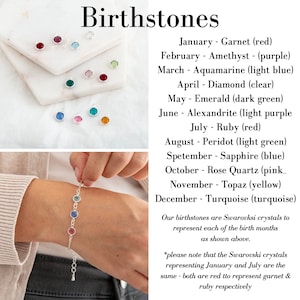 Family Birthstone Mother's Bracelet Custom Birthstone Bracelet Mothers Day Gift Personalised Jewelry Gifts Birthday Gifts for Her zdjęcie 3