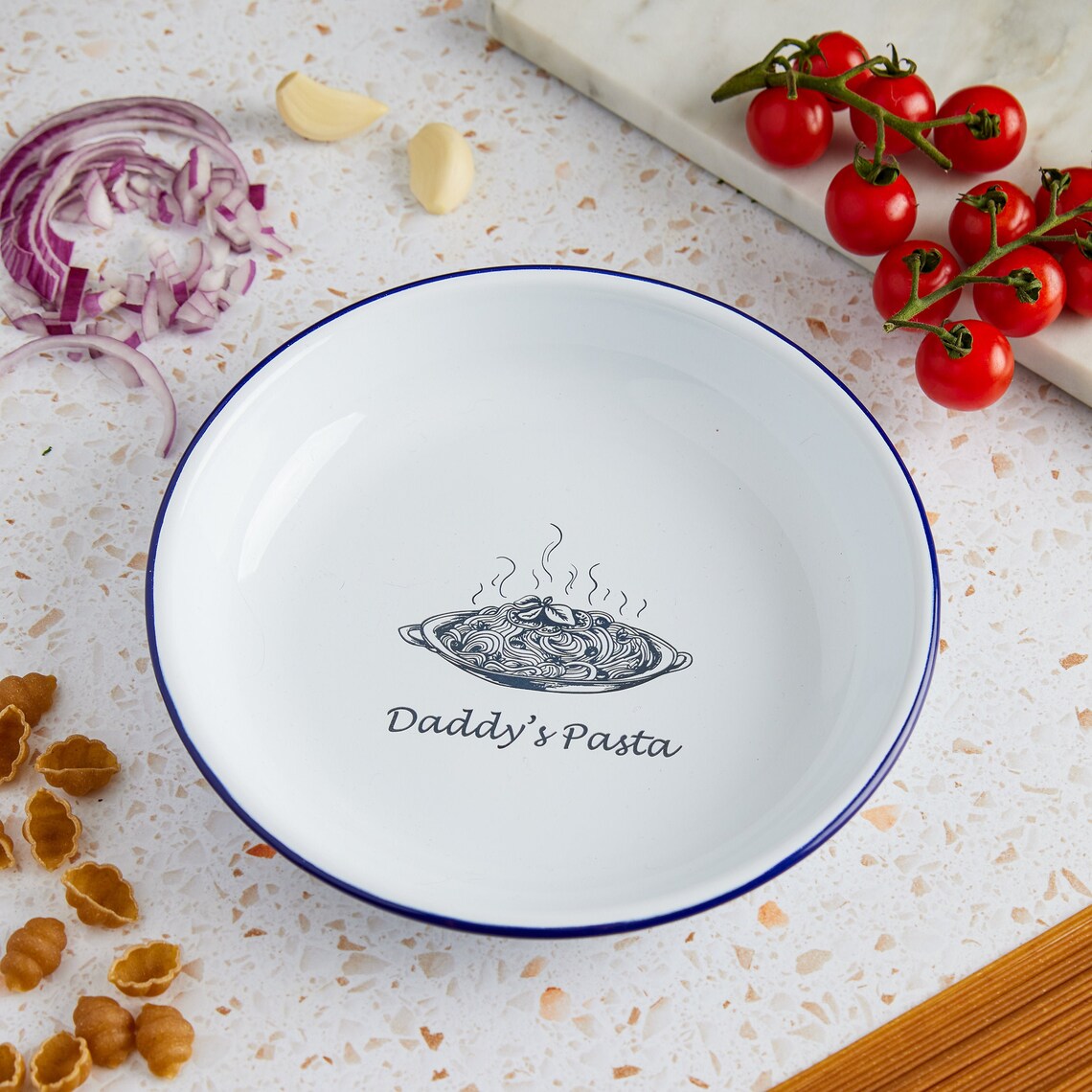 Personalised Enamel Pasta Bowl Personalised Gifts Best Etsy
