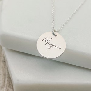 Engraved Necklace with March Birthstone Heart Charm Personalized Birthday Gifts for Women Sterling Silver Name & Birthstone Necklace image 3