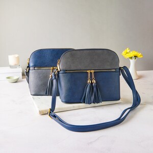 Navy and silver handbags hotsell