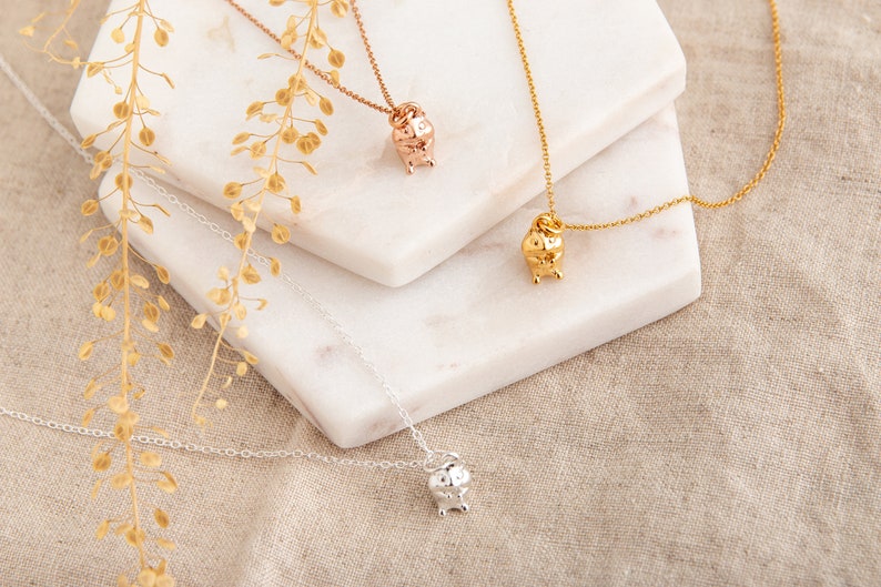 Rose Gold Hamster Gold Necklace Gift for Her Hamster Necklace Personalised Necklace Rose Gold Necklace Pet Necklace Animal Lover Gift