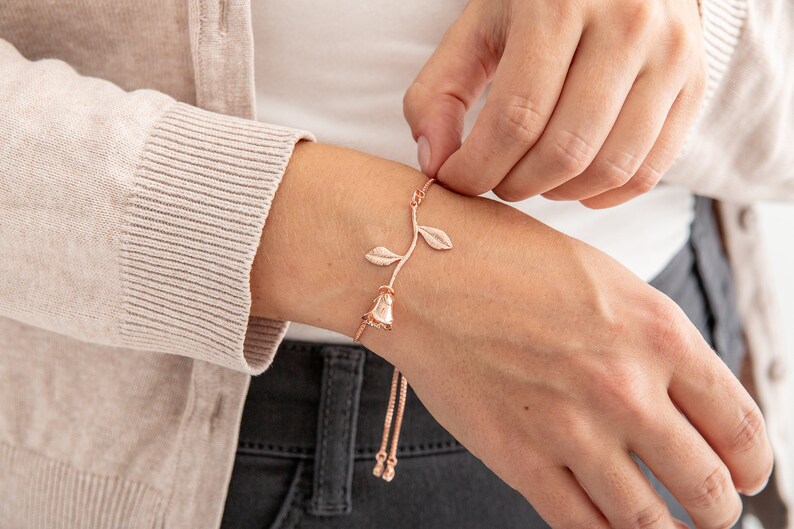 Bridesmaid Proposal Rose Bracelet Personalise Bracelet Bridesmaid Bracelet,Rose Gold Jewelry Rose Dainty Bracelet Rose Gold Bracelet