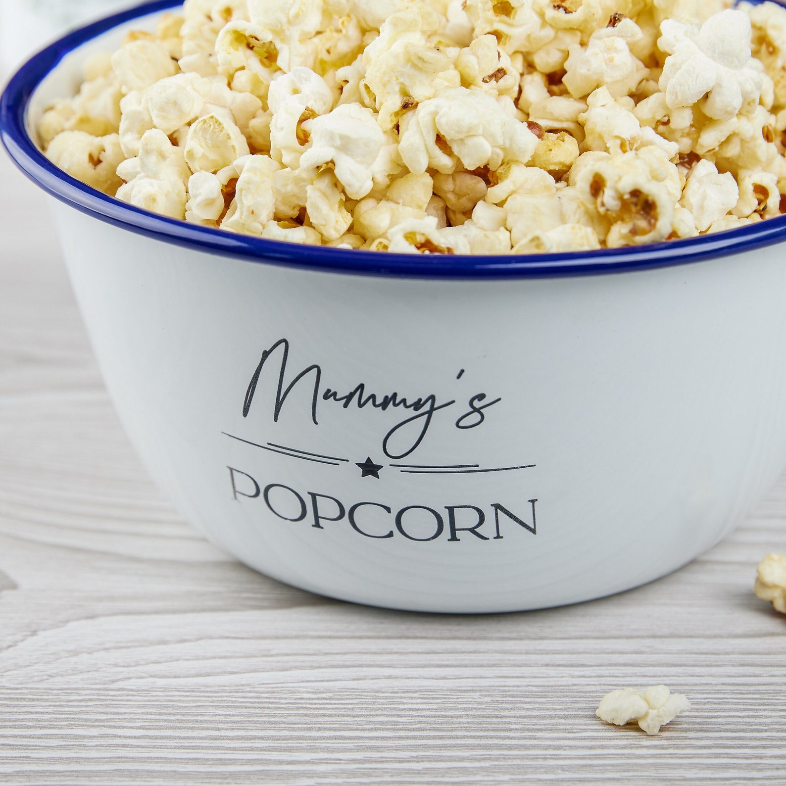 Personalised Enamel Popcorn Bowl Personalized Gifts Etsy