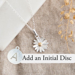 Sterling Silver Daisy Necklace April Birth Flower April Birthday Gift for Her Birth Flower Necklace Personalised April Necklace image 4