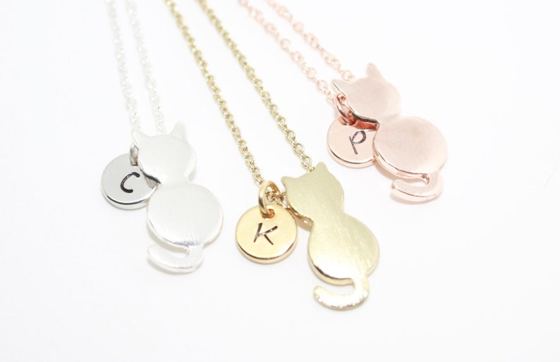 Cat Jewellery Silver Cat Necklace Cat Necklace Kitty Jewellery Kitty Necklace Gold Cat Necklace Cat Lover Gift Mad Cat Lady Gift