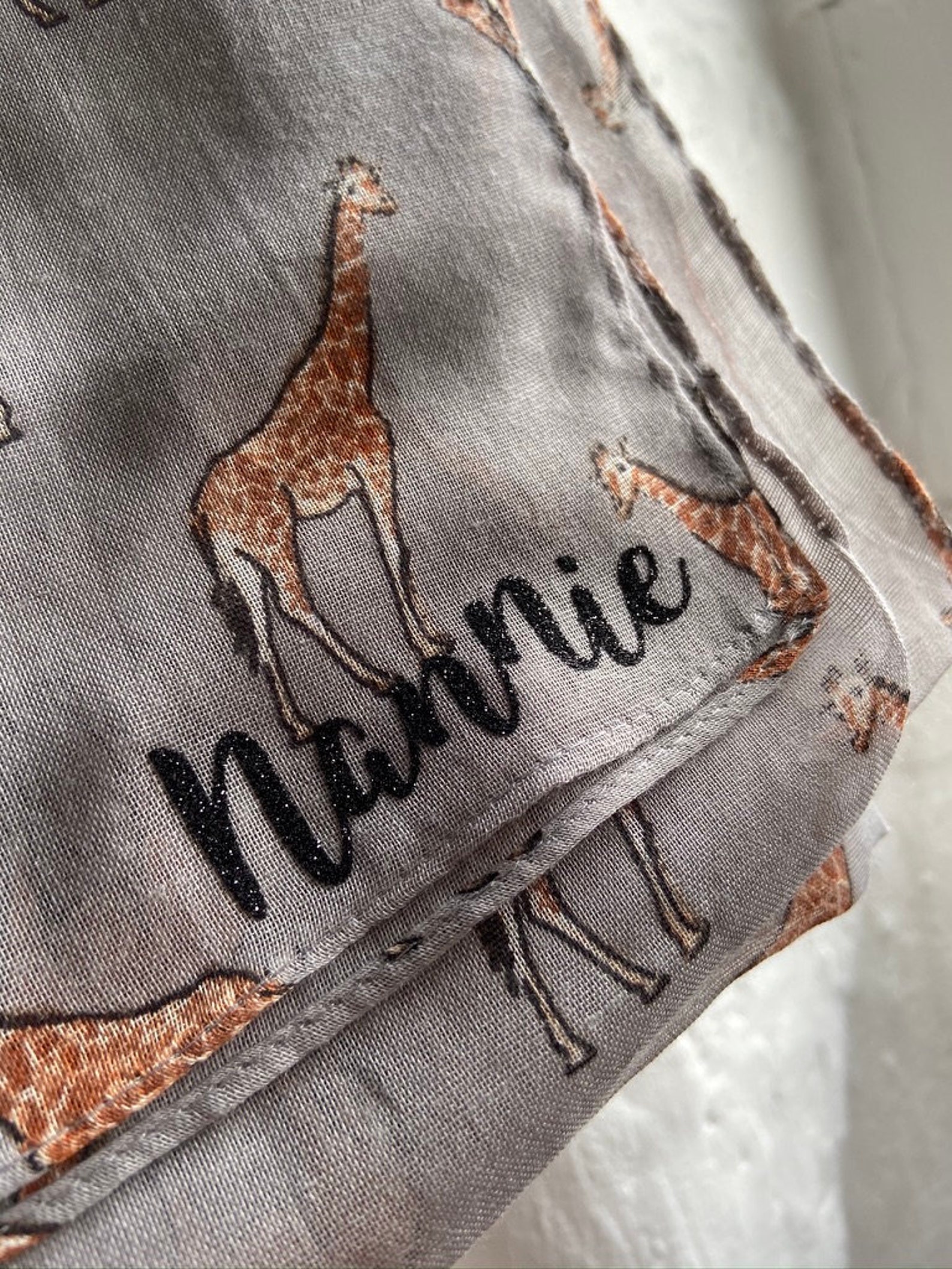 Giraffe Scarf Personalised Gift Animal Scarf Autumn Scarf Etsy