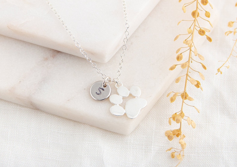 etsy paw print necklace