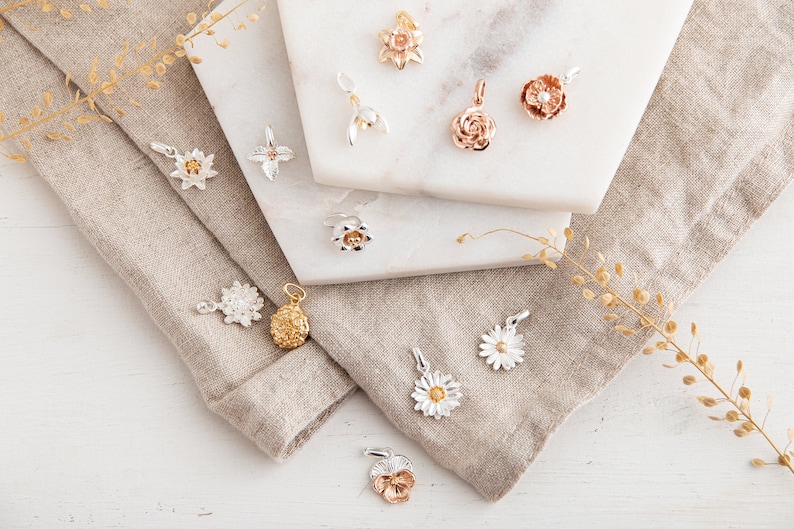 Snowdrop Necklace Flower Jewelry January Jewelry Flowers Etsy UK