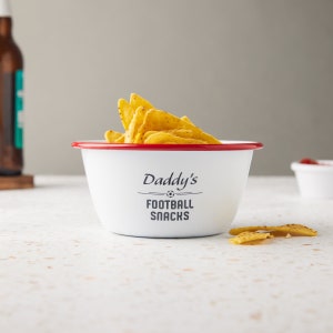 Personalised Enamel Bowl, Football Snack Bowl, Personalized Gifts, Gifts for Him, Gifts for Men, Birthday Gifts for Boyfriend, Dad Gift image 9