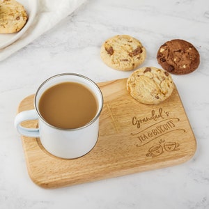 Personalised Tea & Biscuits Board, Personalized Gifts, Housewarming Gift, Grandad Gift, Mom Gift, Thank You Gift, Tea Gifts, Coffee Gifts