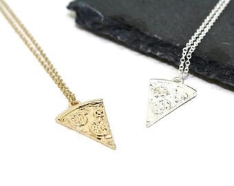 Pizza Slice Necklace, Pizza Necklace, Pizza Lover Gift, Friendship Necklace, Food Necklace, Pizza Jewellery, Cute Necklace, Pizza Jewelry