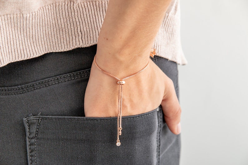 Bridesmaid Proposal Rose Bracelet Personalise Bracelet Bridesmaid Bracelet,Rose Gold Jewelry Rose Dainty Bracelet Rose Gold Bracelet