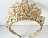 The Aura - Gold Leaf Crown - weddings or other special occasions.