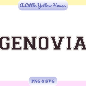 Genovia Varsity Princess Diaries inspiré téléchargement numérique PNG SVG, Cricut Design, Silhouette, coupe-vinyle