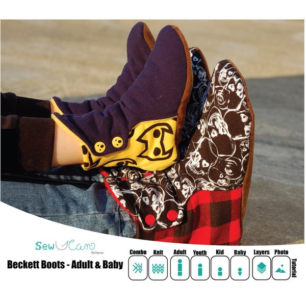 BABY-ADULT Beckett Boot Bundle PDF 2 Patterns