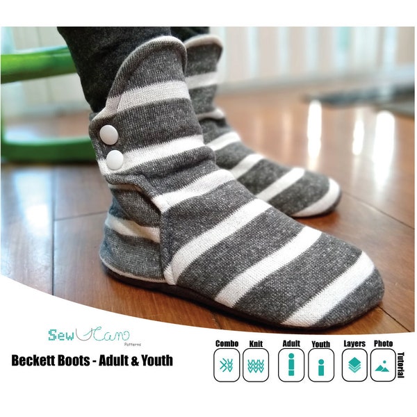 YOUTH/ADULT Becektt Boot PDF Pattern