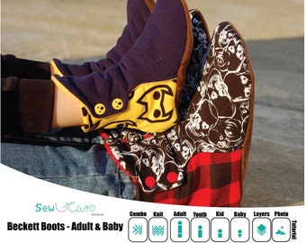 BABY-ADULT Beckett Boot Bundle PDF 2 Patterns