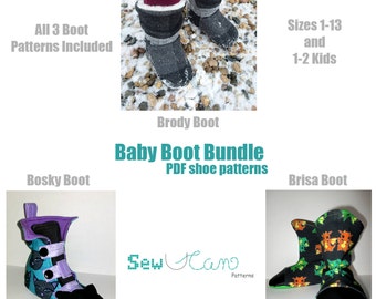 Baby Boot Bundle PDF 3 Patterns