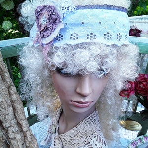 Ooak Boho headband tattered lace bohemian gypsy wedding hair accessory