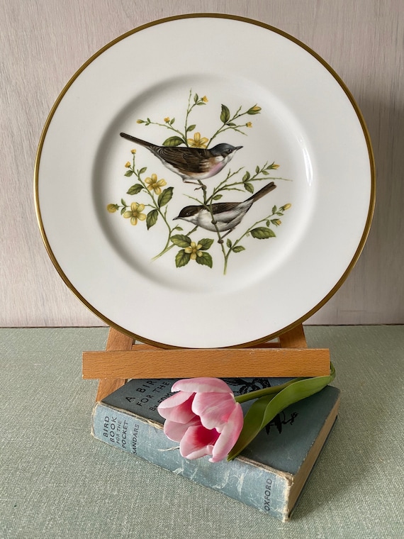 Coalport Whitethroat Plate: Limited Edition British Birds, Vintage