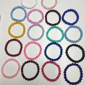 Bracelet Natural Quartz Gemstone Color Treated Quartz Round Faceted Bracelet Stretchable Bracelet Fashionable Bracelet Christmas Bracelets