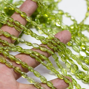 Natural Gemstone Peridot Oval Plain Loose Beads 37 cms full 1 Strand 65 Carat For Beautiful Fashion Jewelry Making Best Quality Bead 3-524
