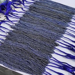 WHOLESALE Blue Sapphire 237lines 2025Carats 2.0mm-3.0mm Natural Gemstone Rondelle Faceted Beads Quality Free Shipping from Jaipur India