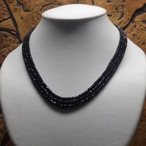 Spinel Natural Gemstone 4mm Super Fine Quality 3 Strands Necklace With A Silk Tassel For New Year Gift Christmas Gift Crystal Bead BS-0030