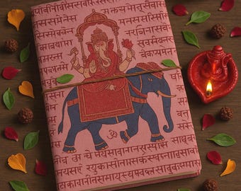 Handmade Indian Journal: Ethnic Art Notebook, Artisan Paper (5.5"x7.5")
