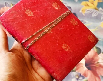 Handmade Indian Journal: Eco-Friendly Paper, Ethnic Design (4x5.5)