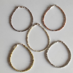 Genuine Rough Diamond Bracelet – 925 Sterling Silver | Natural Uncut Diamond Jewelry | Handmade Gift for Her