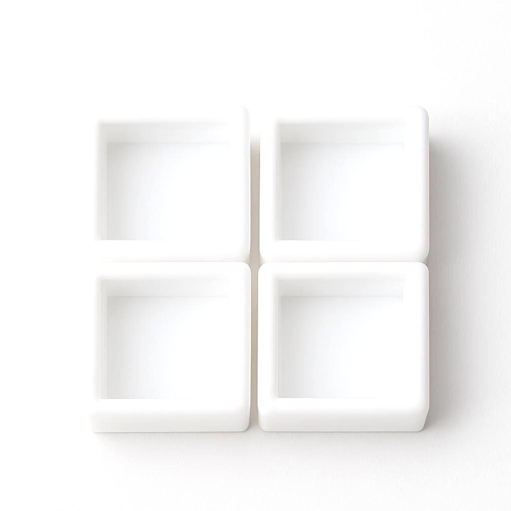 3 X 3 Cm Weiße Edelstein Display Kunststoff Box Aufbewahrung Für