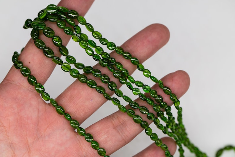 1 Strand Natural Gemstone Chrome Oval 3x3-6.5x9.5mm 15.5 Inch full line 47 Carat jewelry making Handmade Best AAA Quality Bead 03-540